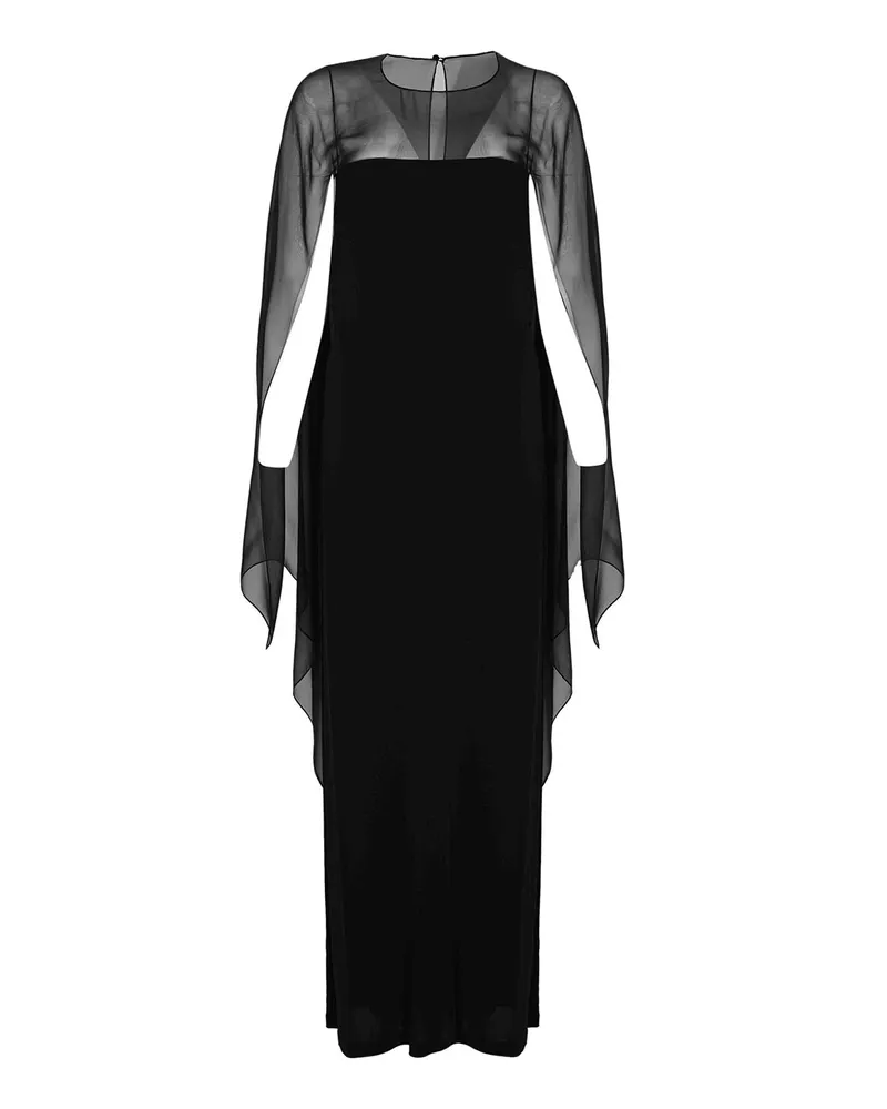 Alberta Ferretti Maxikleid - Schwarz Schwarz