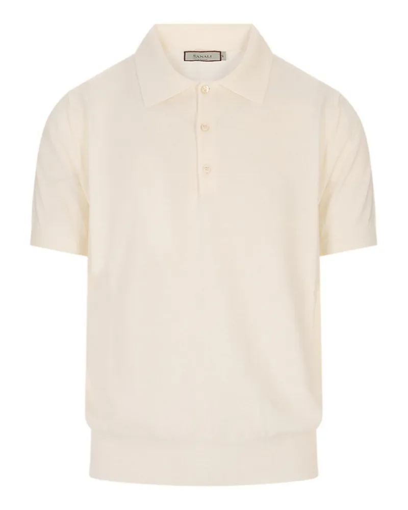 Canali Poloshirt - Weiß Weiß