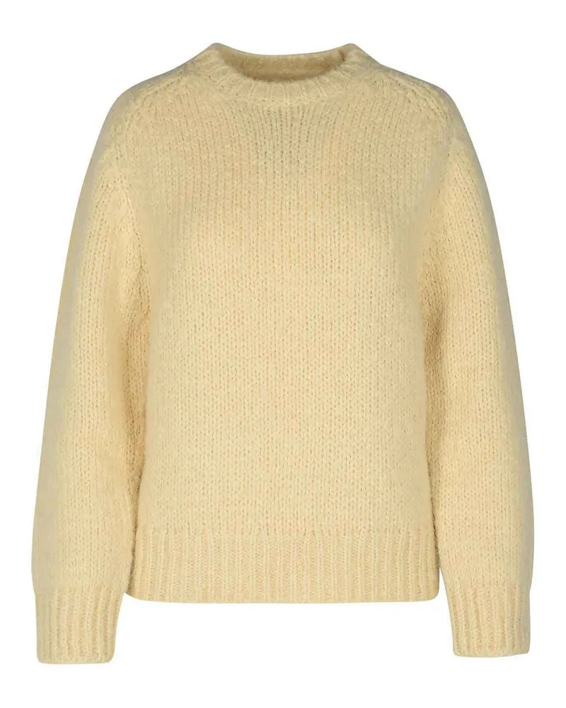 Jil Sander Rundhalspullover - Creme Creme