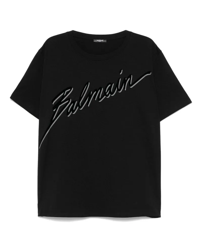 Balmain Rundhalspullover - Schwarz Schwarz