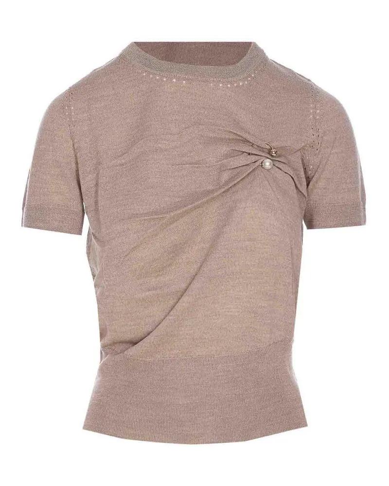 Liu Jo Rundhalspullover - Beige Beige