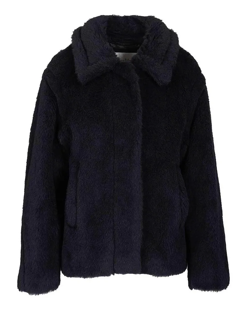 Max Mara Knielanger Mantel - Blau Blau