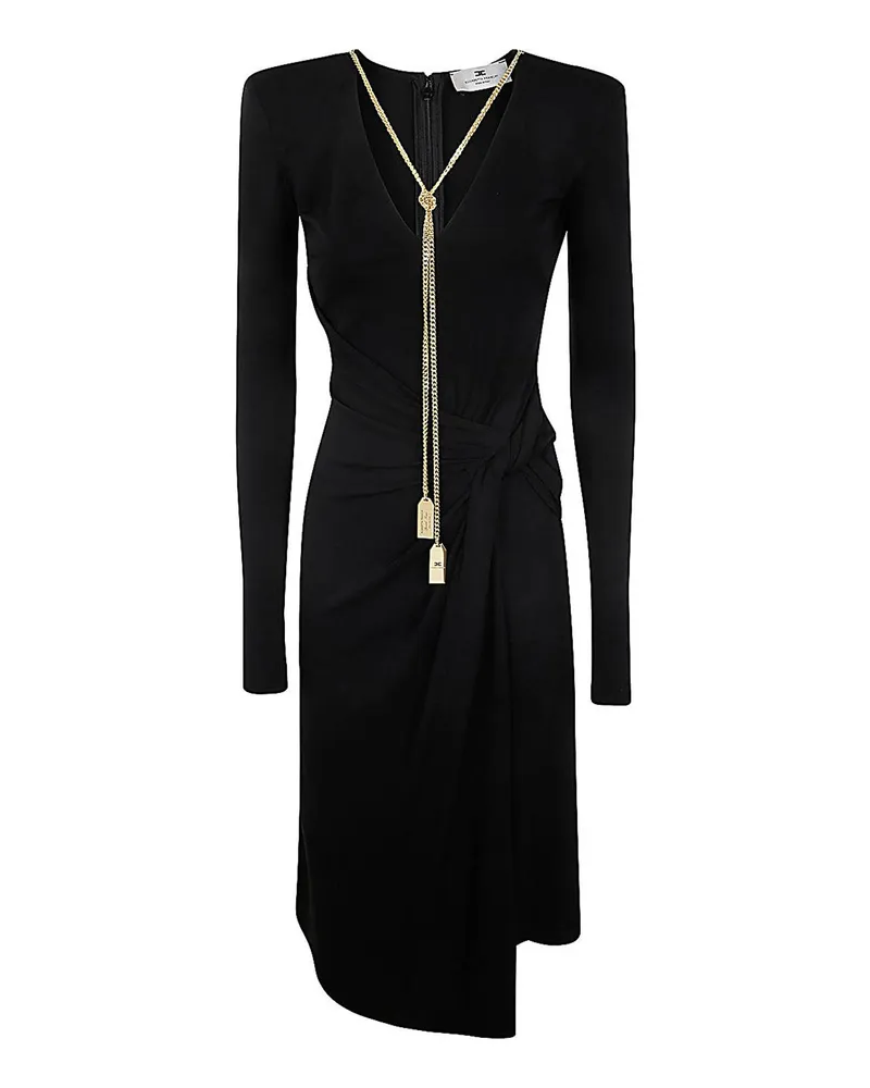 Elisabetta Franchi Knielanges Kleid - Schwarz Schwarz