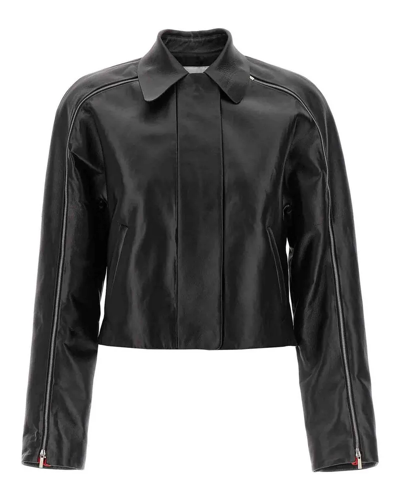 Ferragamo Lederjacke - Schwarz Schwarz