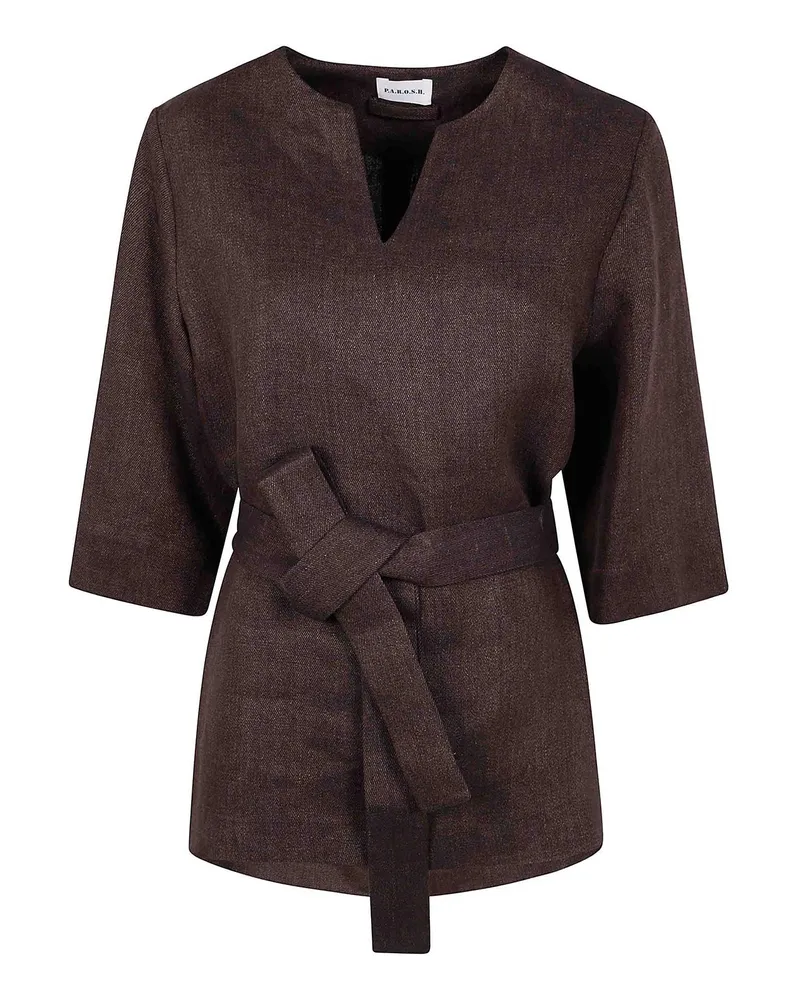 P.A.R.O.S.H. P. A.R. O H. Bluse - Braun Braun