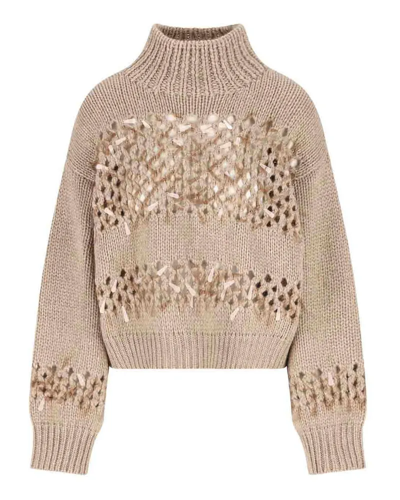 Brunello Cucinelli Rundhalspullover - Braun Braun