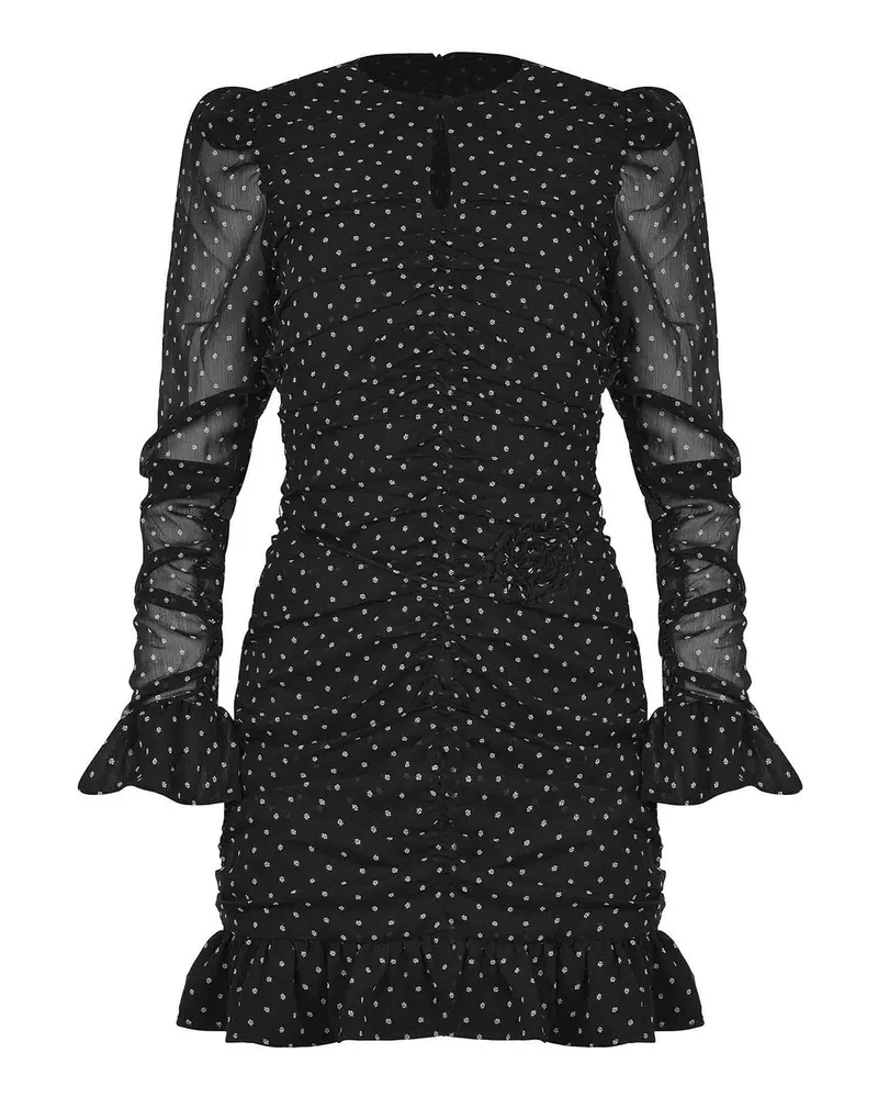 ROTATE Birger Christensen Knielanges Kleid - Schwarz Schwarz