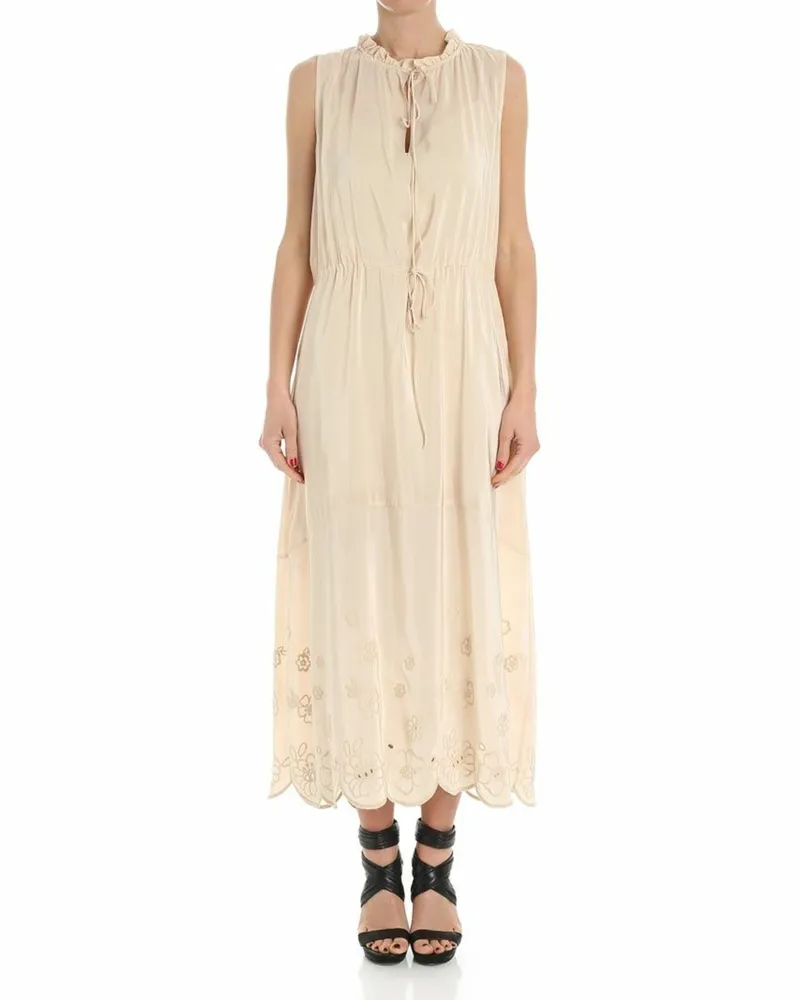 See by Chloé Knielanges Kleid - Creme Creme