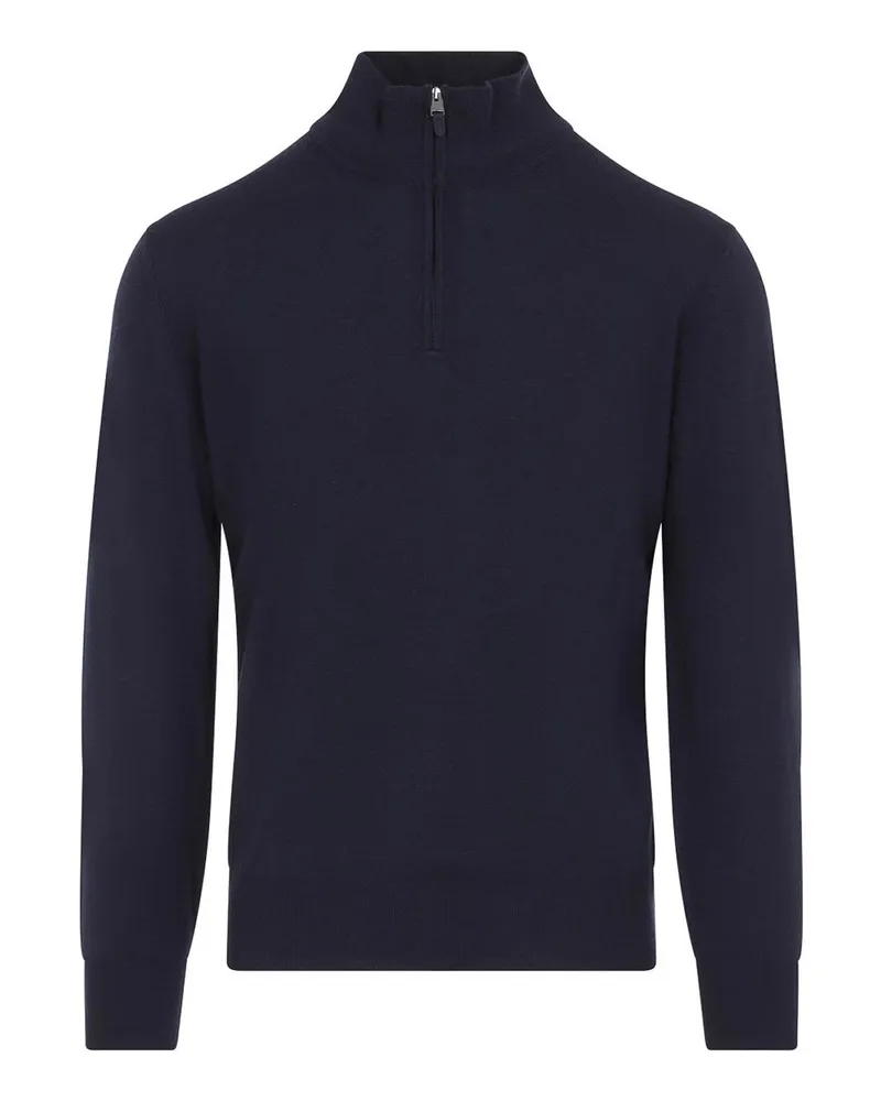 Canali Rollkragenpullover - Blau Blau