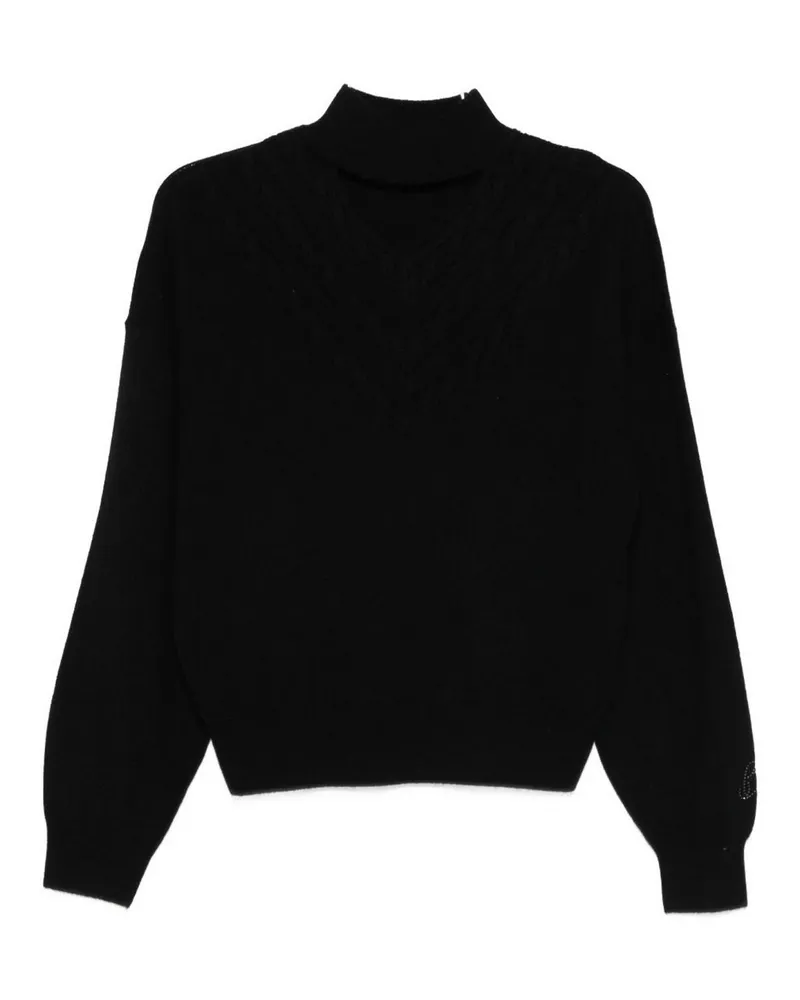 Blumarine Rundhalspullover - Schwarz Schwarz