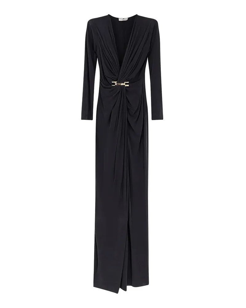 Elisabetta Franchi Maxikleid - Schwarz Schwarz