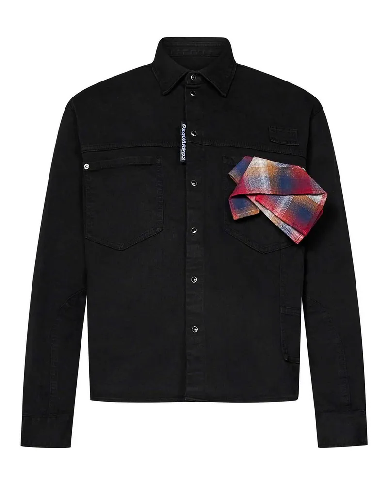 Dsquared2 Hemd - Schwarz Schwarz