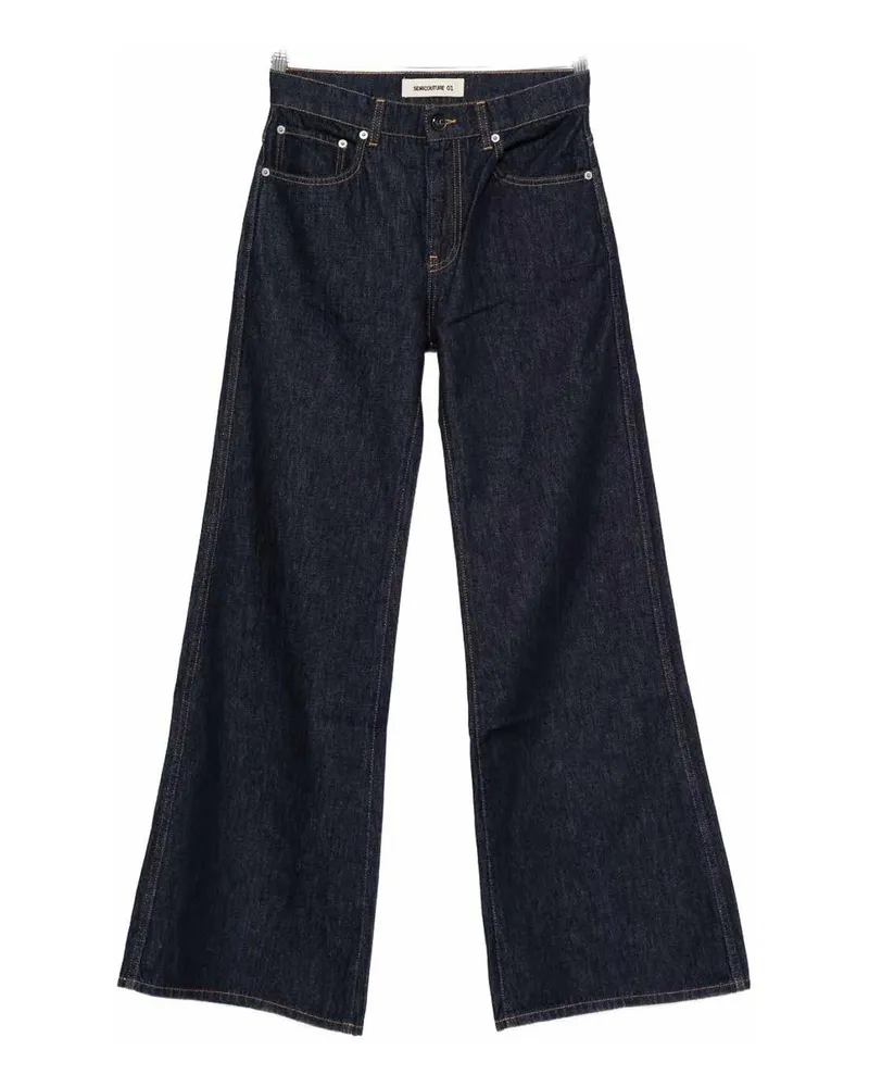 Semicouture Straight Leg Jeans - Grau Grau