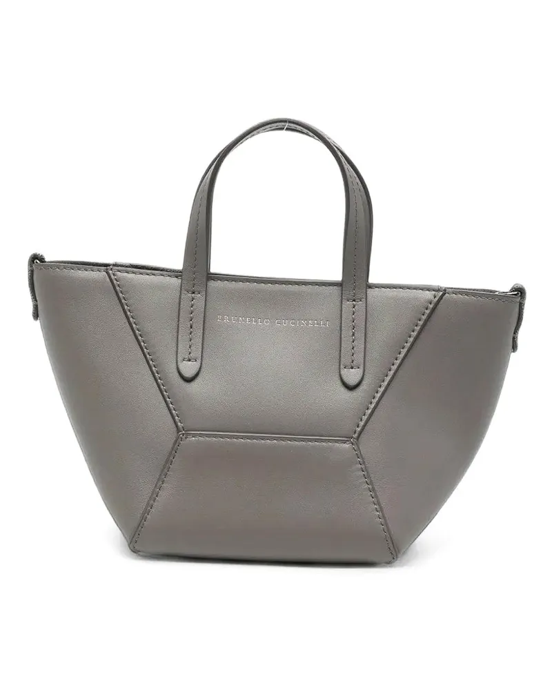 Brunello Cucinelli Schultertasche - Grau Grau