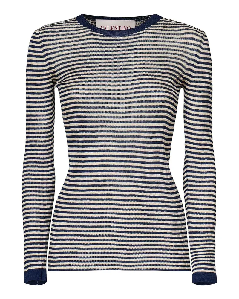 Valentino Garavani Rundhalspullover - Blau Blau