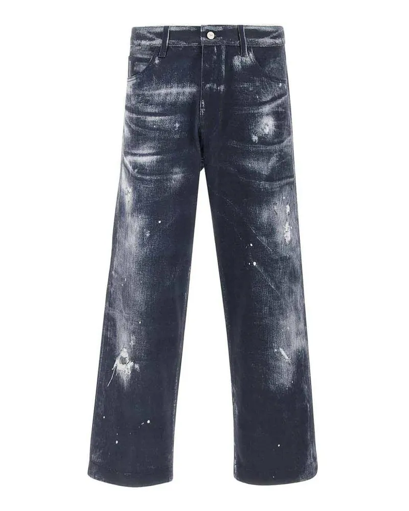 Emporio Armani Straight Leg Jeans - Blau Blau