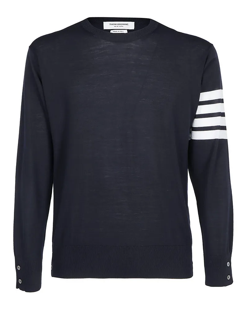 Thom Browne Rundhalspullover - Dunkelblau Dunkelblau