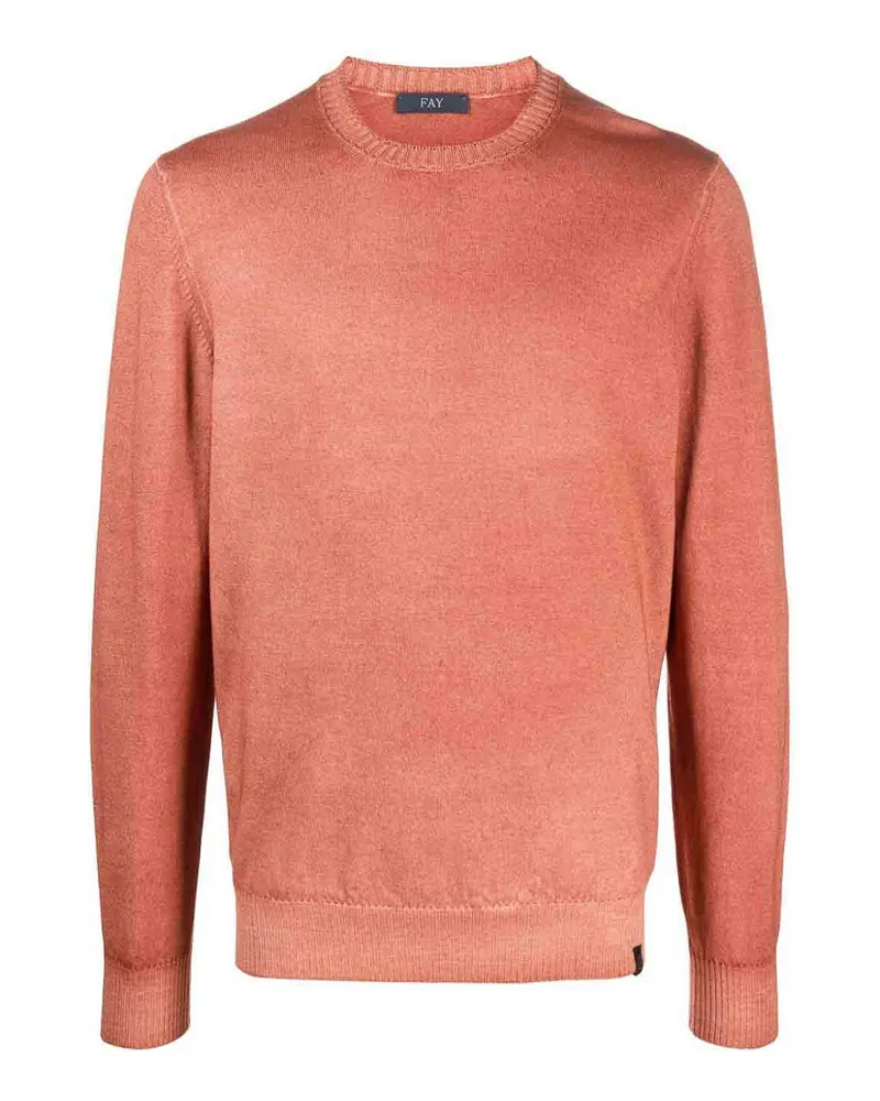 Fay Rundhalspullover - Dunkelrot Dunkelrot