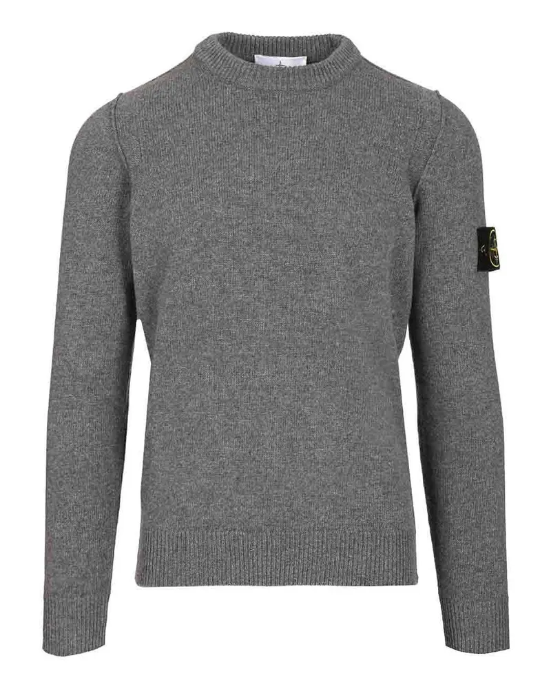 Stone Island Rundhalspullover - Grau Grau