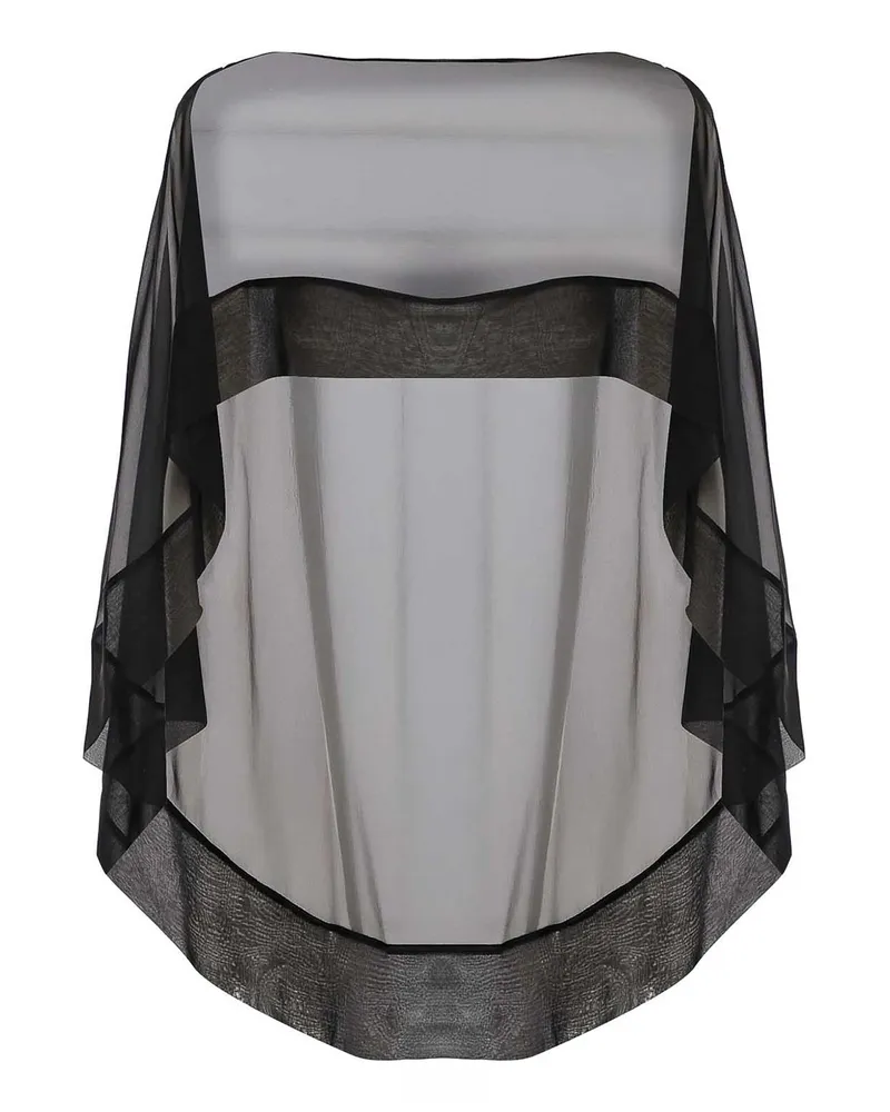 Alberta Ferretti Cape - Schwarz Schwarz