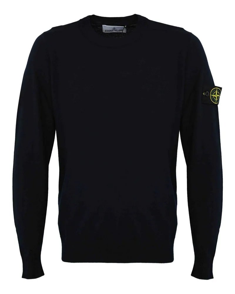 Stone Island Rundhalspullover - Blau Blau