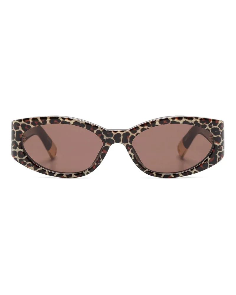Jacquemus Sonnenbrille - Braun Animal