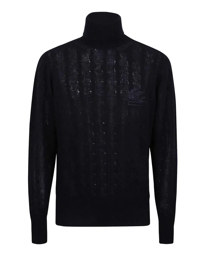 Etro Rollkragenpullover - Blau Blau