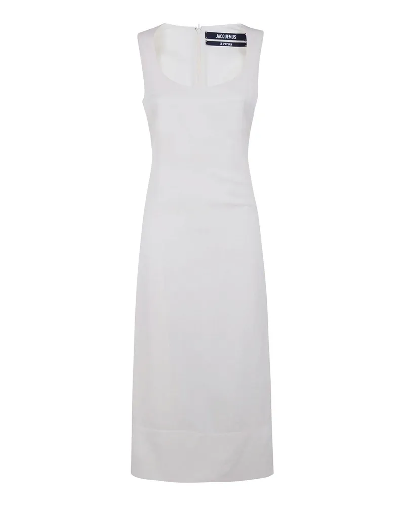 Jacquemus Knielanges Kleid - Weiß Weiß