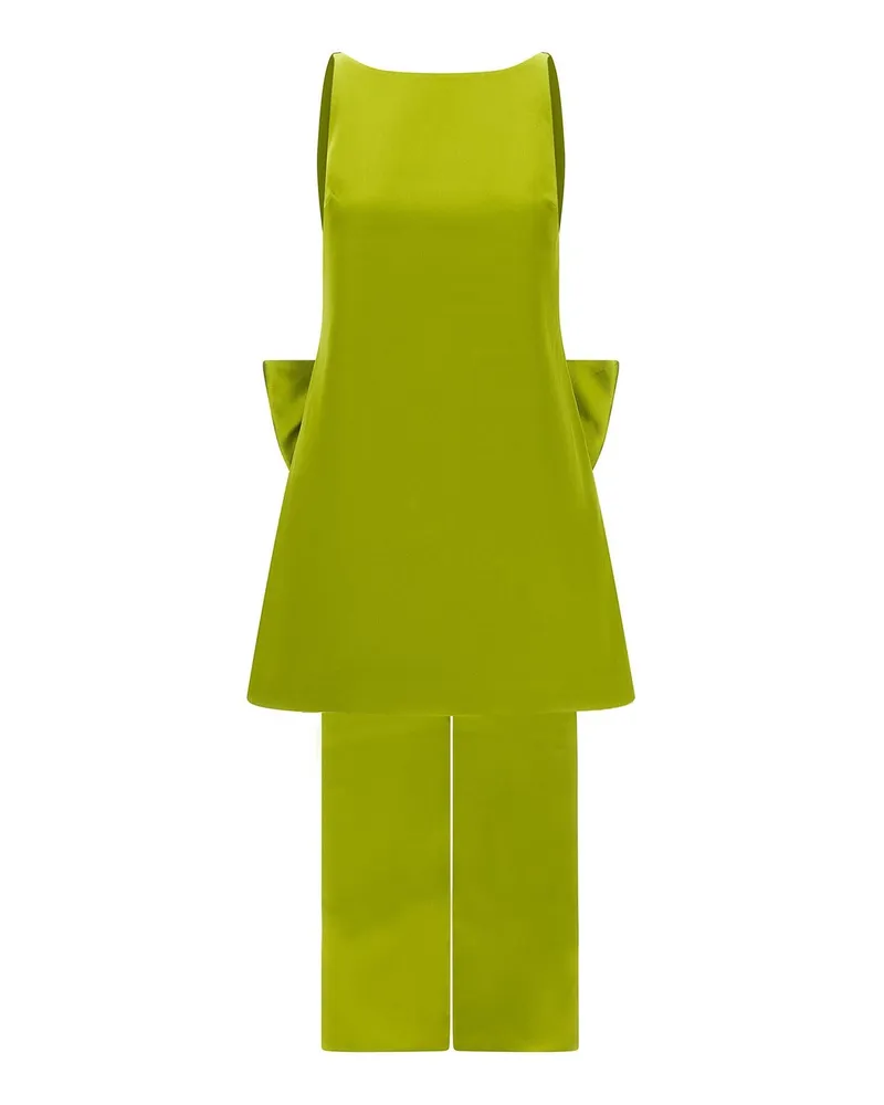 Self-Portrait Maxikleid - Grün Grün