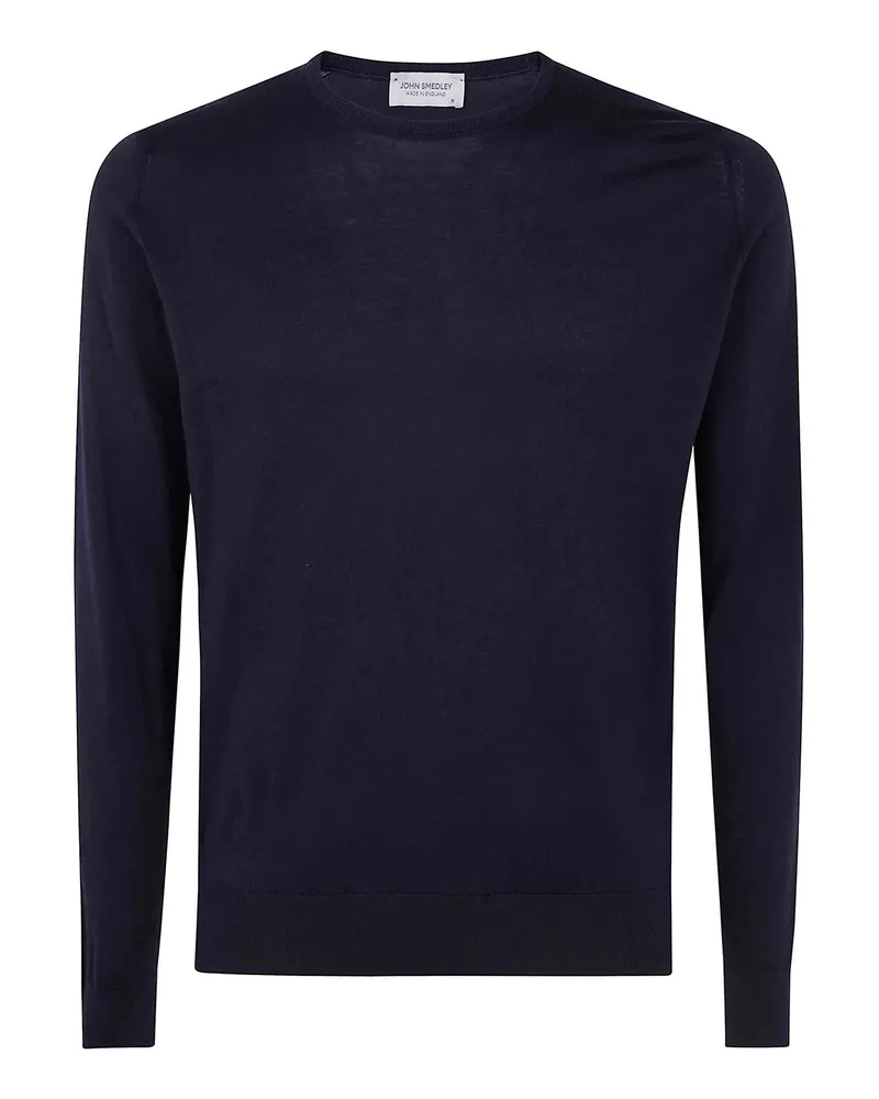 John Smedley Rundhalspullover - Blau Blau