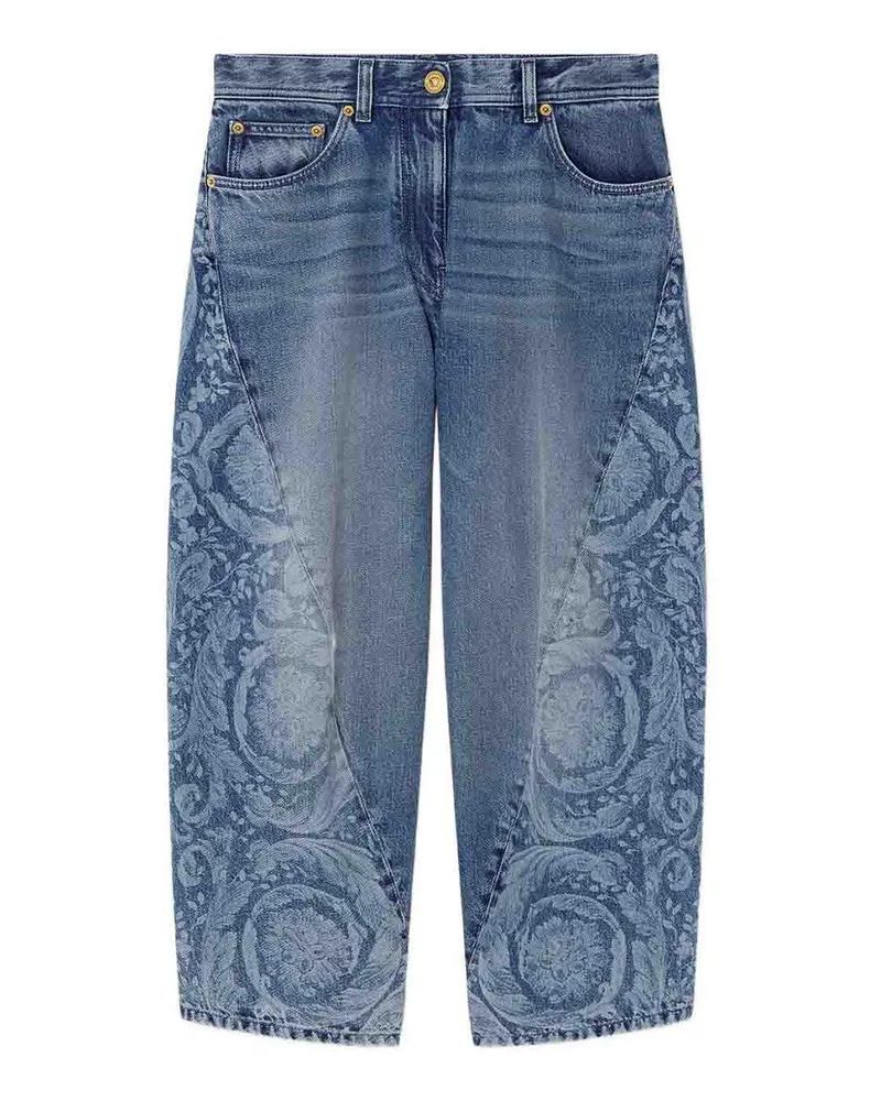 Versace Straight Leg Jeans - Blau Blau