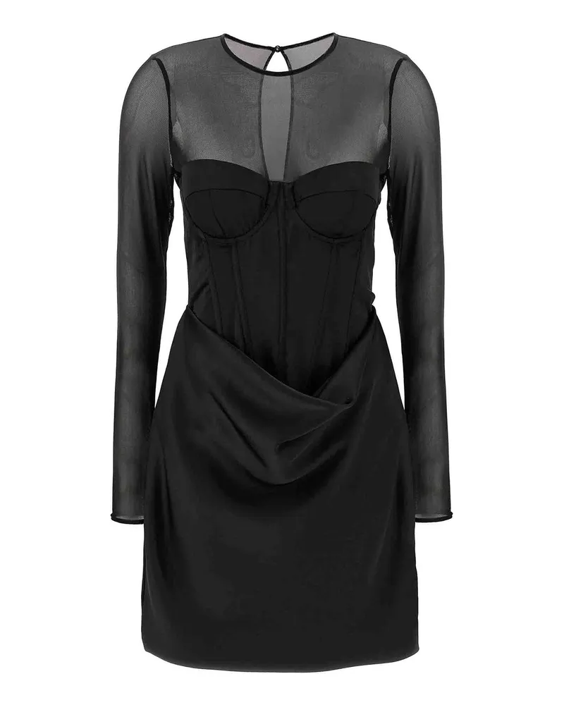 ROTATE Birger Christensen Kurzes Kleid - Schwarz Schwarz
