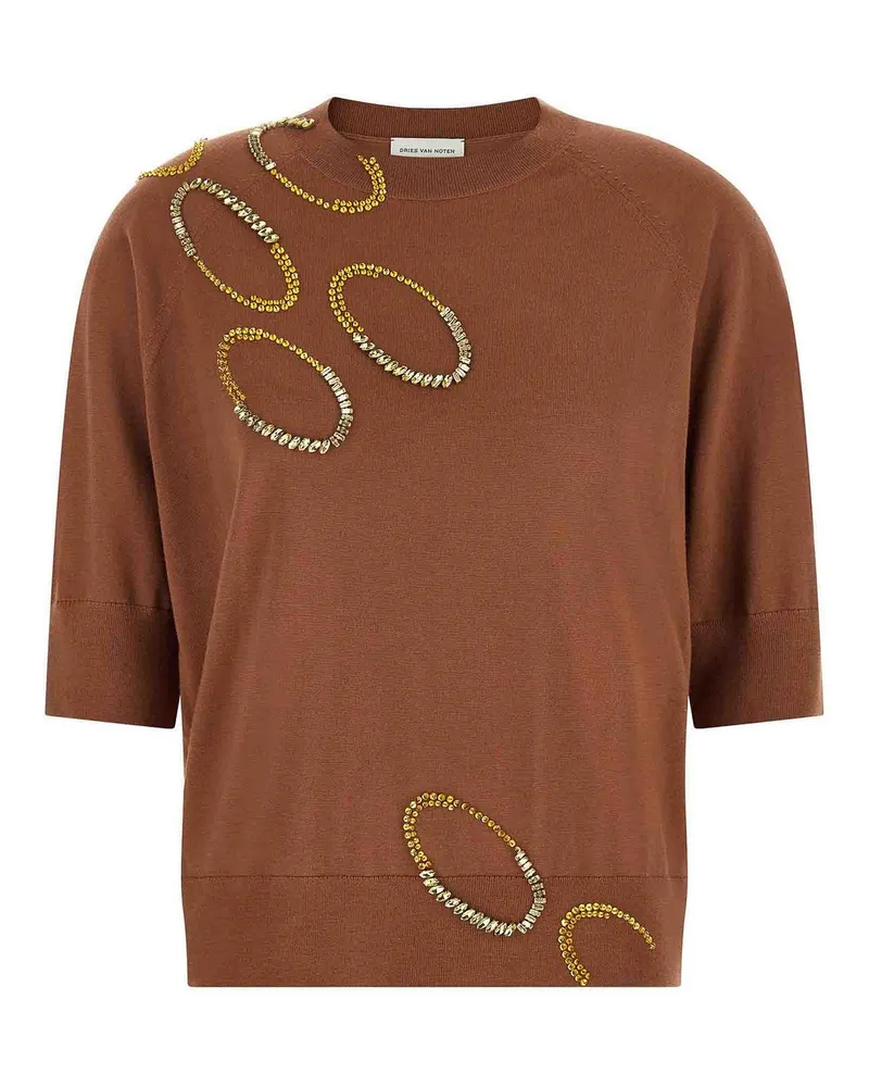 Dries van Noten Rundhalspullover - Braun Braun