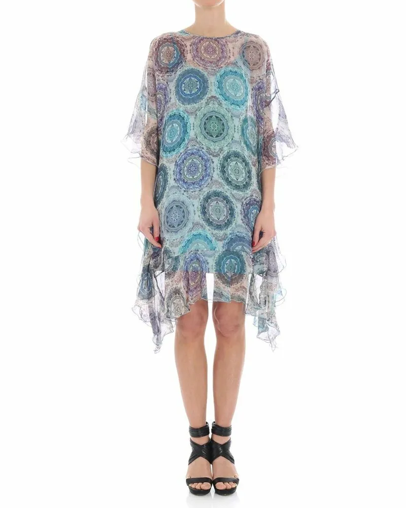 FUZZI Kurzes Kleid - Bunt Bunt