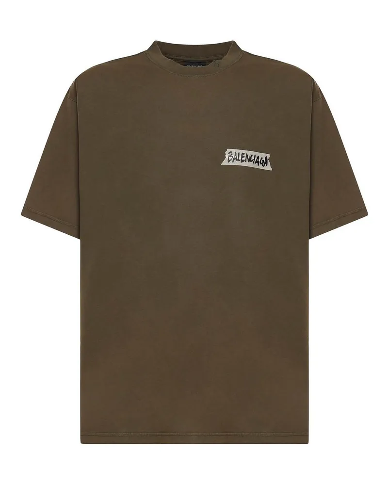 Balenciaga T-Shirt - Hellbraun Hellbraun