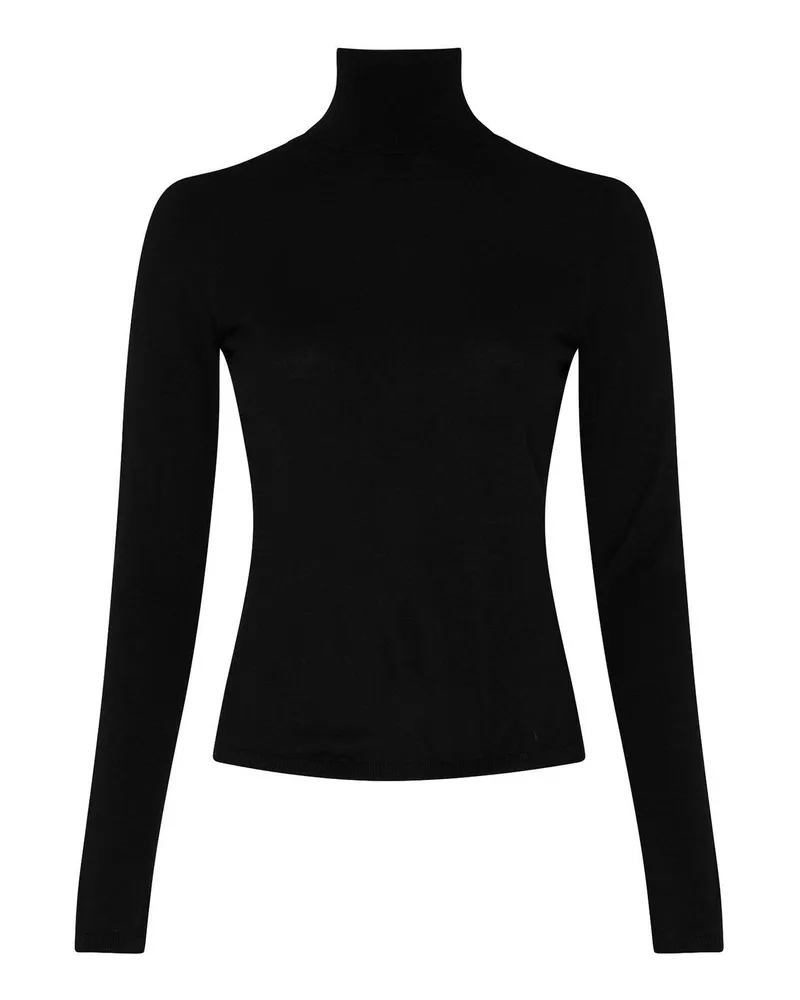 Max Mara Rollkragenpullover - Schwarz Schwarz