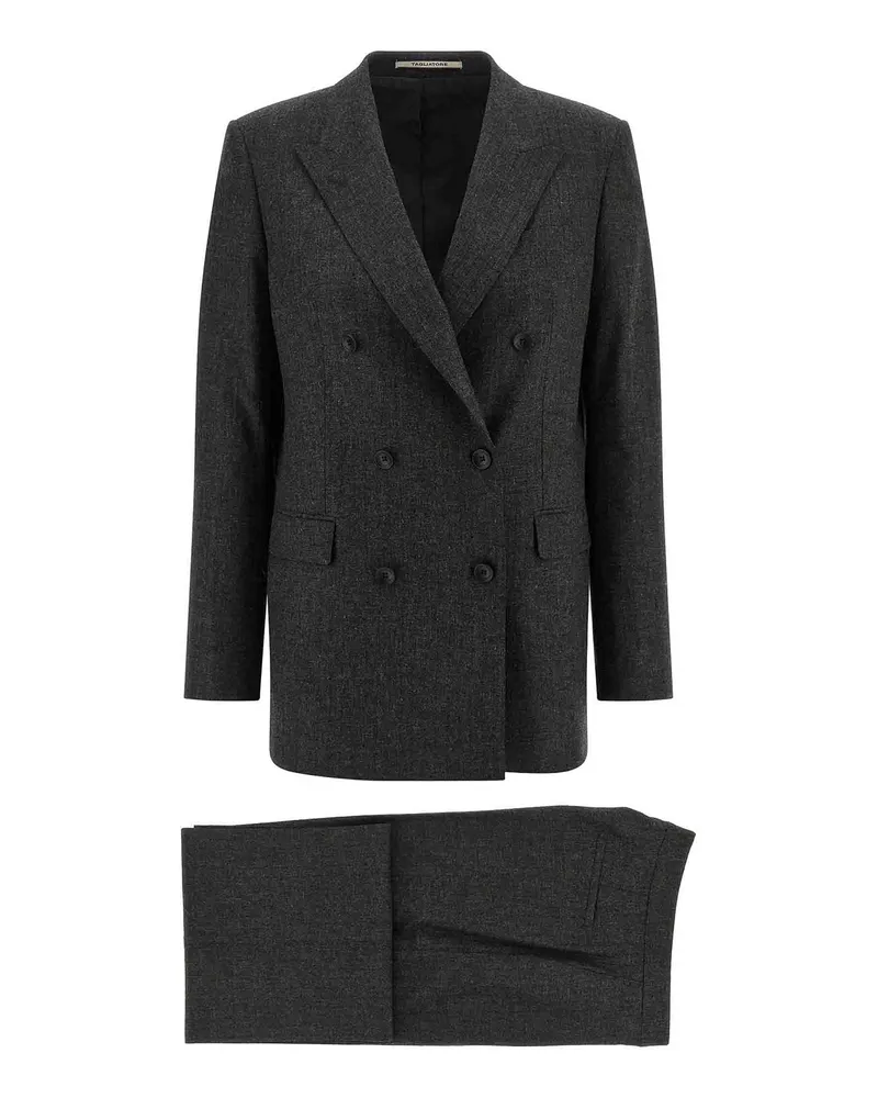 Tagliatore Knielanges Kleid - Grau Grau