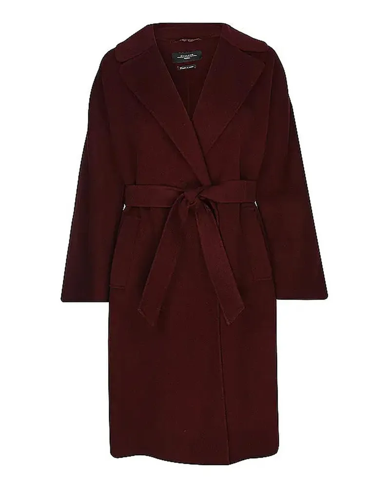 Max Mara Knielanger Mantel - Dunkelrot Dunkelrot