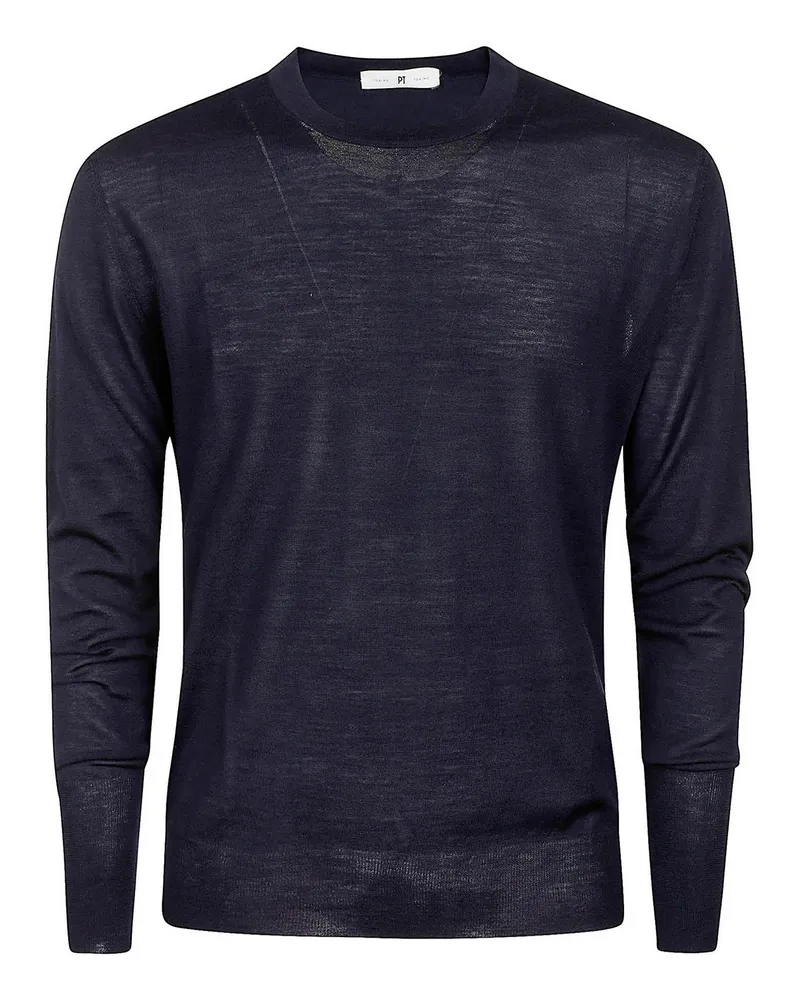 PT TORINO Rundhalspullover - Blau Blau