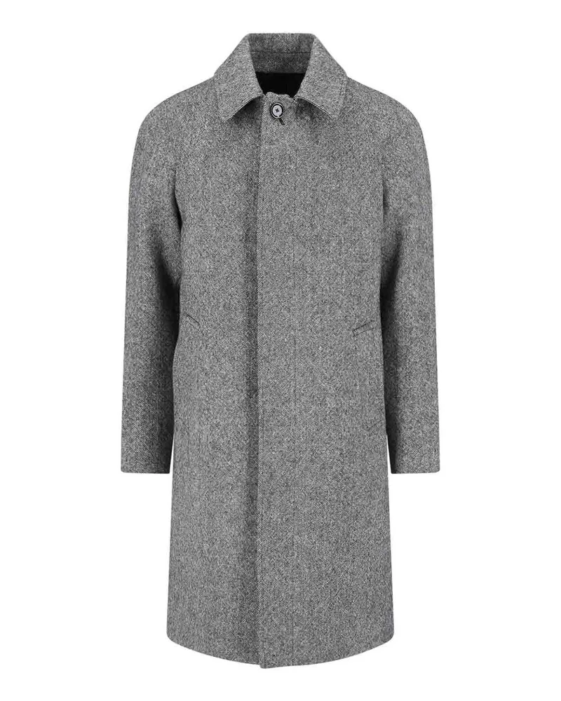 LARDINI Knielanger Mantel - Grau Grau