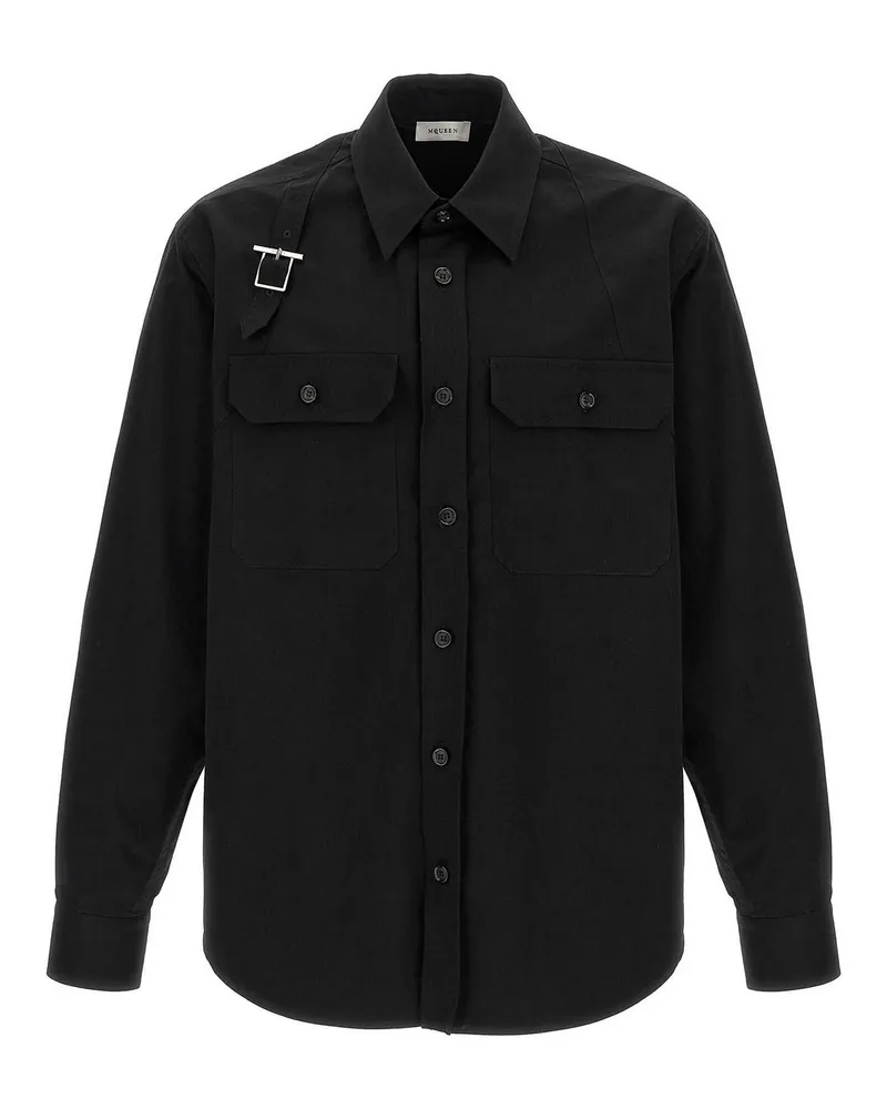 Alexander McQueen Hemd - Schwarz Schwarz
