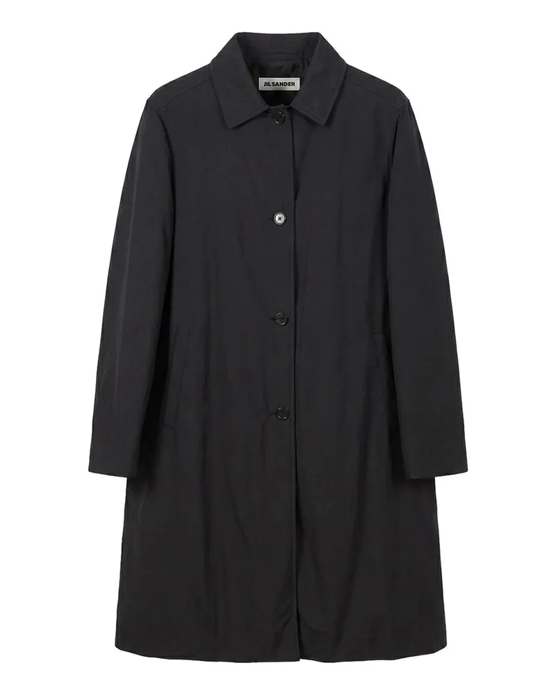 Jil Sander Knielanger Mantel - Schwarz Schwarz