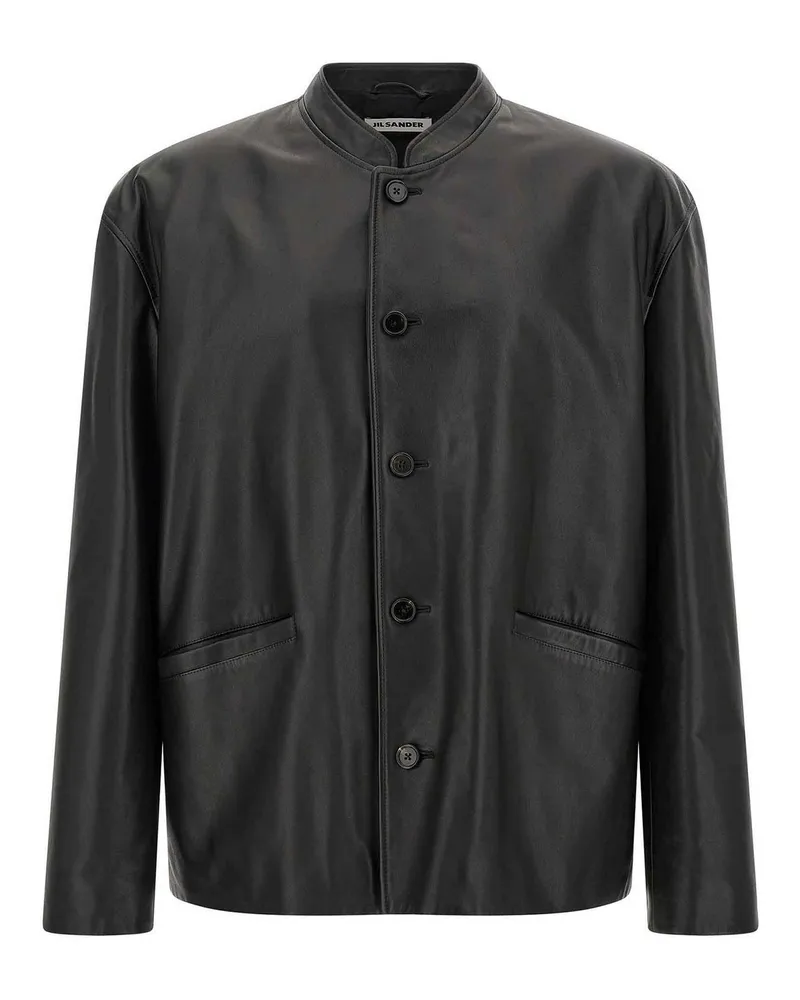 Jil Sander Lederjacke - Schwarz Schwarz