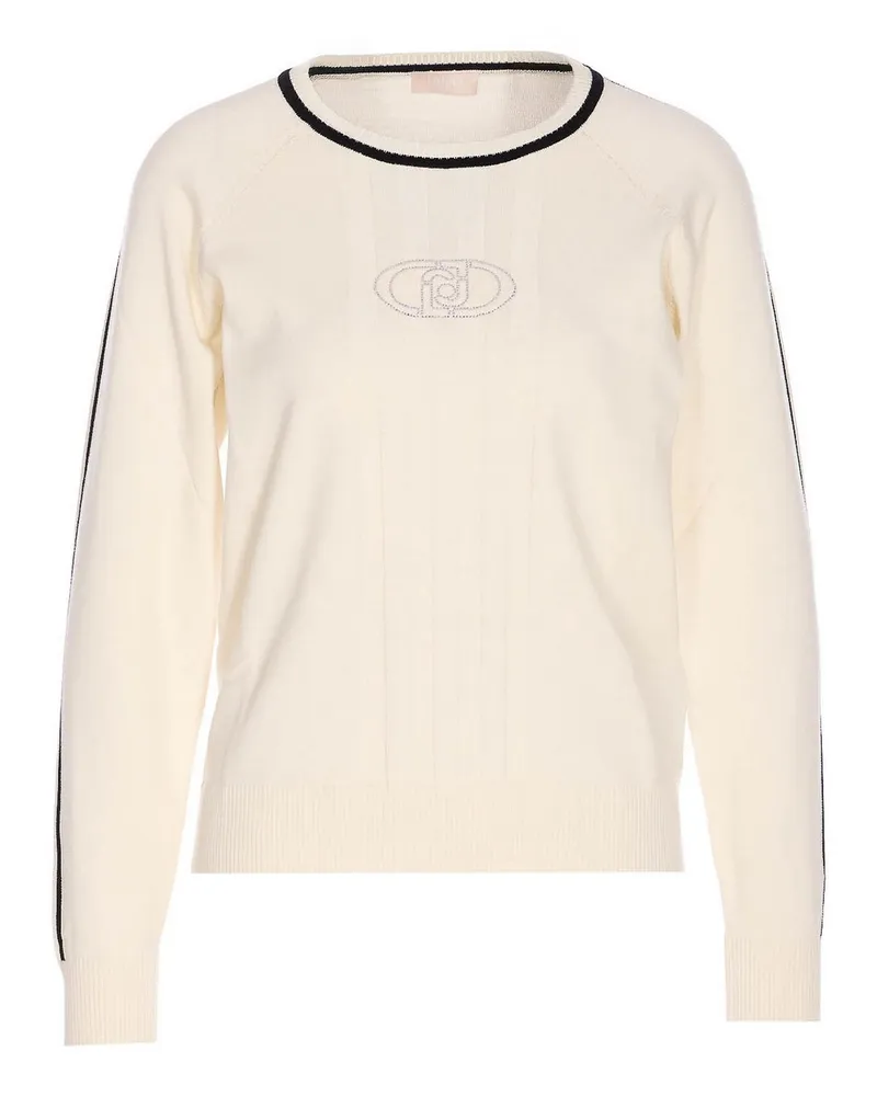 Liu Jo Rundhalspullover - Weiß Weiß