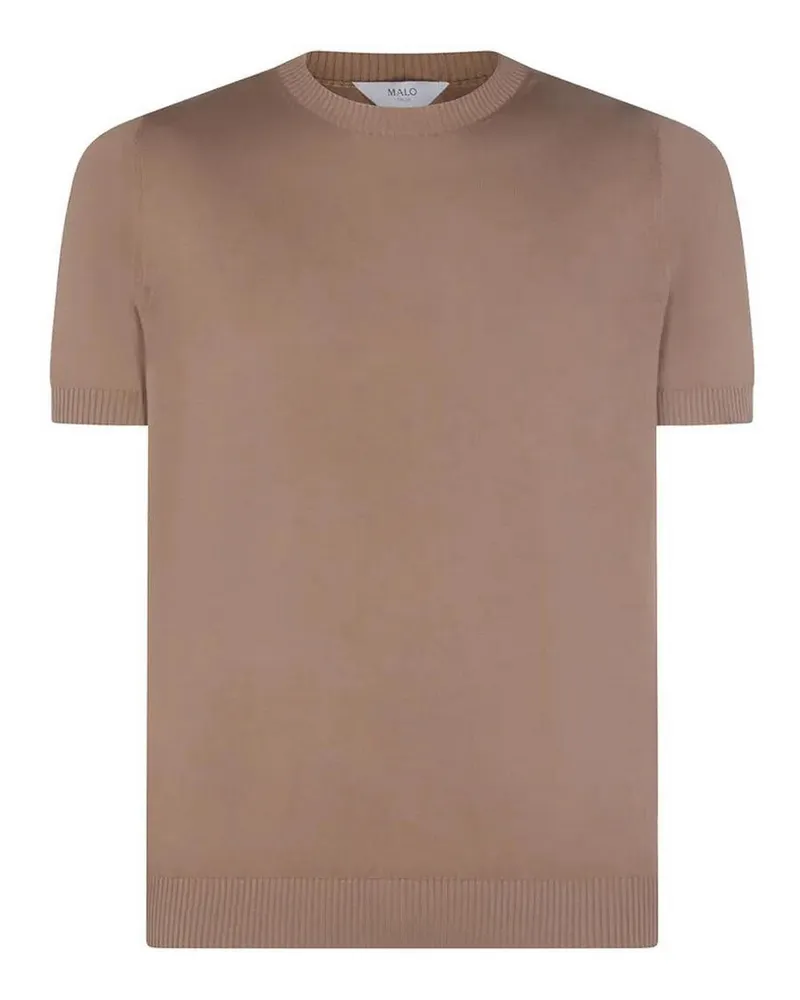 Malo Rundhalspullover - Braun Braun