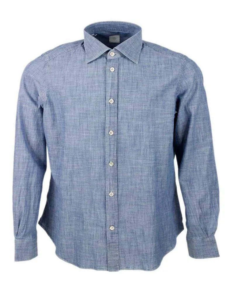 Eleventy Hemd - Dunkles Jeansblau Dunkles