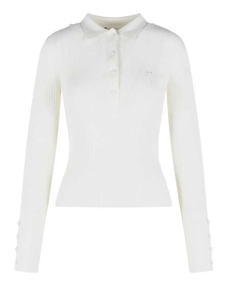 Courrèges Poloshirt - Weiß Weiß