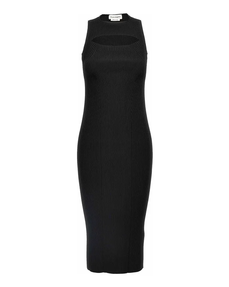 Alexander McQueen Maxikleid - Schwarz Schwarz