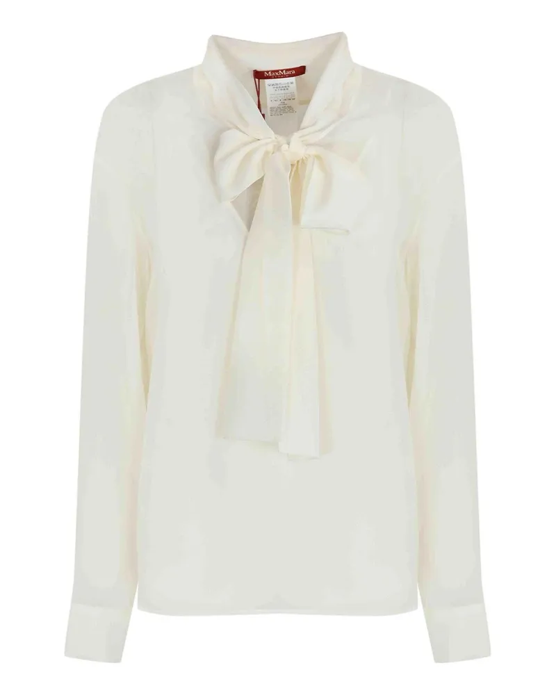 Max Mara Bluse - Weiß Weiß