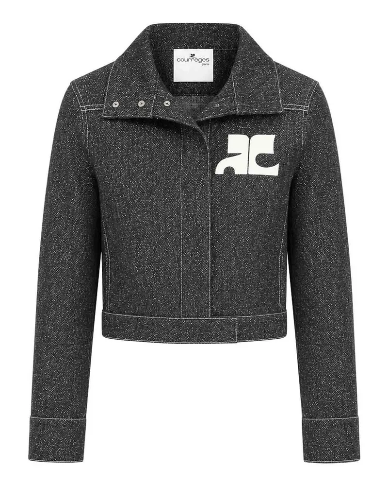 Courrèges Jeansjacke - Schwarz Schwarz